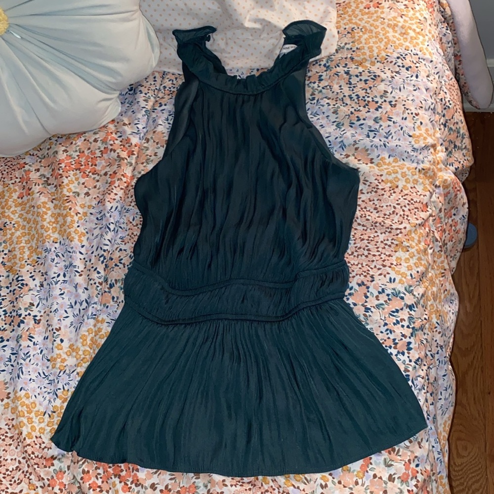 Evergreen colored halter blouse, size XS, from Nine West.